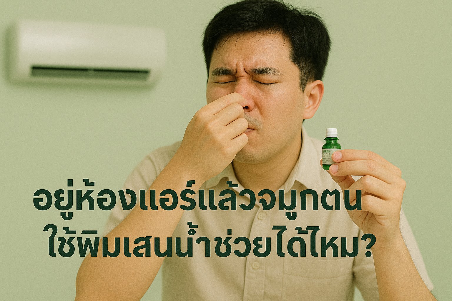 อยู่ห้องแอร์แล้วจมูกตัน ใช้พิมเสนน้ำช่วยได้ไหม?