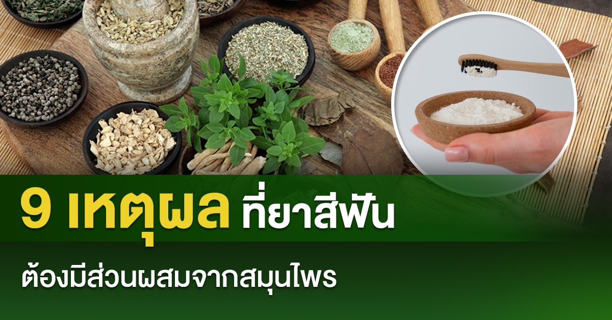 9 เหตุผลที่ยาสีฟันต้องมีส่วนผสมจากสมุนไพร